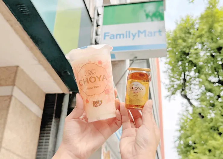  全家「CHOYA 梅子酷繽沙」。