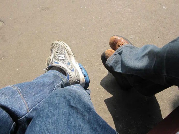 當年我和朋友在泰安月台的腳ㄚ子