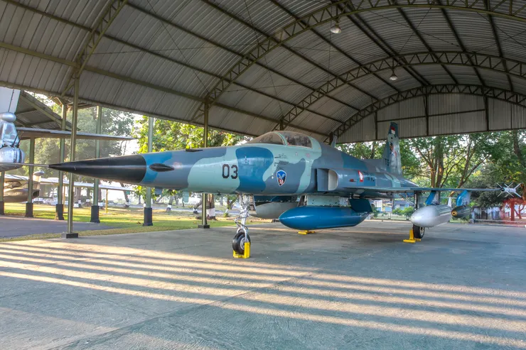 已除役的印尼空軍F-5E戰機。(Photo by Museum Pusat TNI AU Dirgantara Mandala, Yogyakarta, Indonesia)