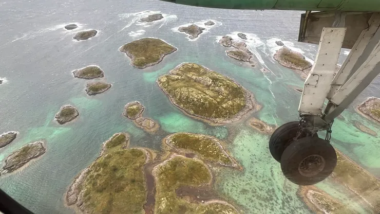 空中看見的羅弗敦群島