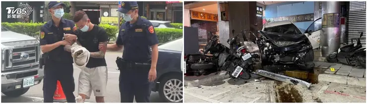 13日新北市黃姓男子吸食含有依托咪酯電子煙，開車高速逆向行駛撞死三重警分局執勤警員；基隆市劉姓男子也疑吸食喪屍煙彈，精神恍惚駕車撞石墩。