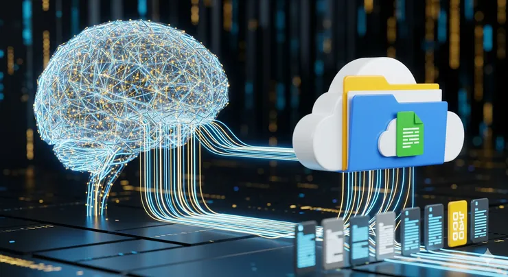 「Gemini AI」與「Google Docs 外部記憶」的連結。