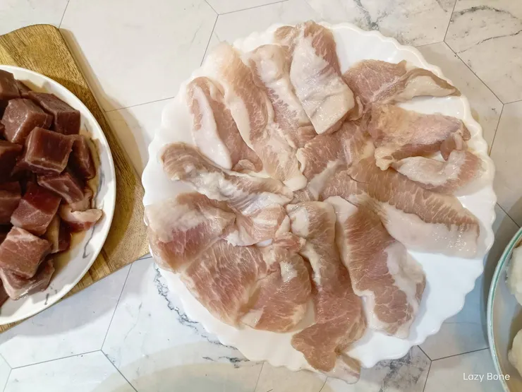 橘子魚松板豬燒肉片