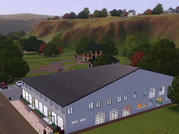 側面是一幅巨大的牆。