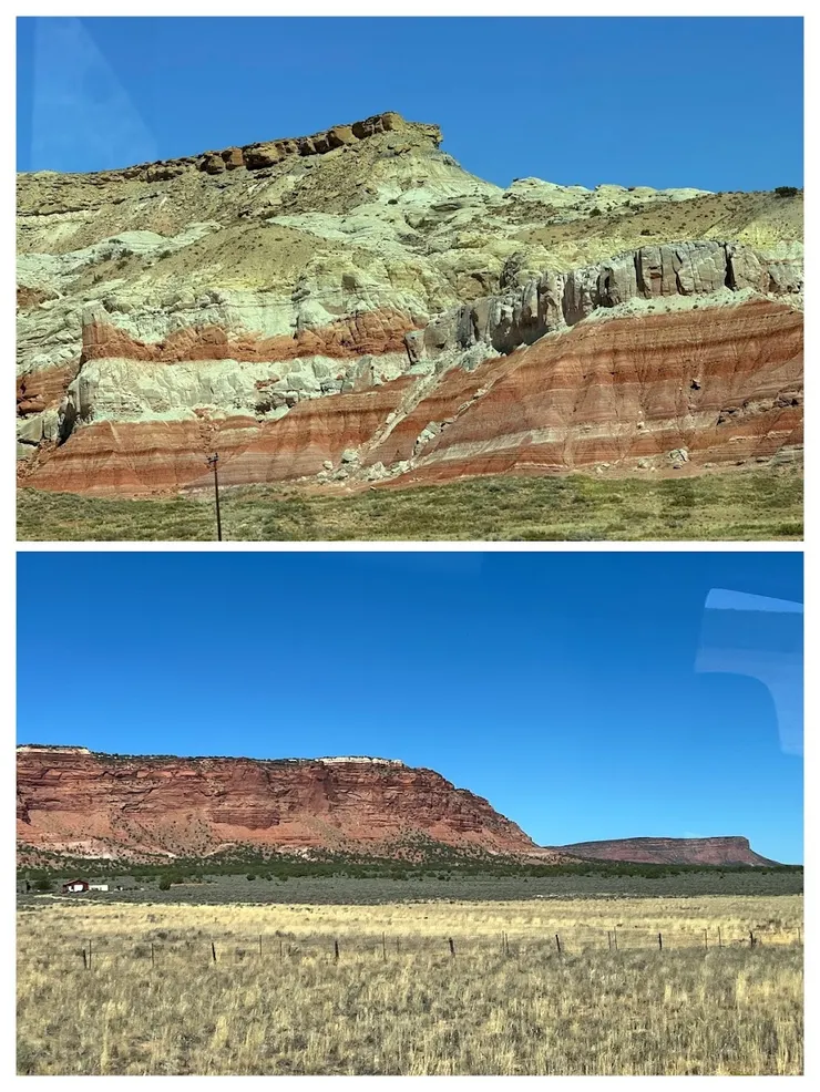 往羚羊谷途中都是巨大的砂岩高原