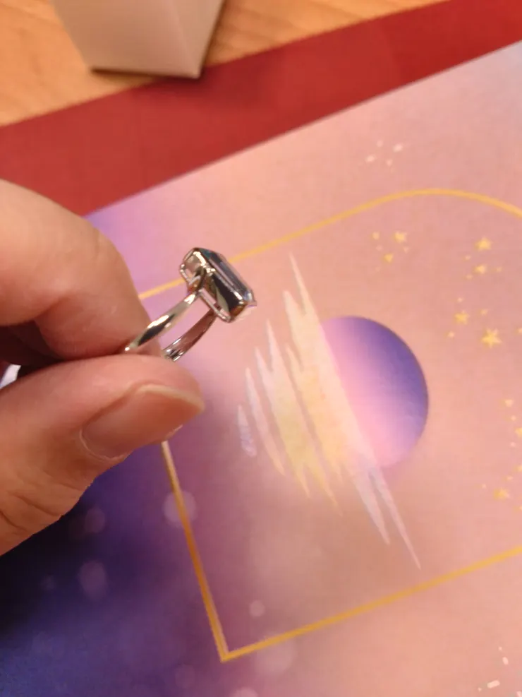 礙於技術障礙，無法完整表現師傅的精湛工藝，整體戒台+戒臂完美的像一體成型！！