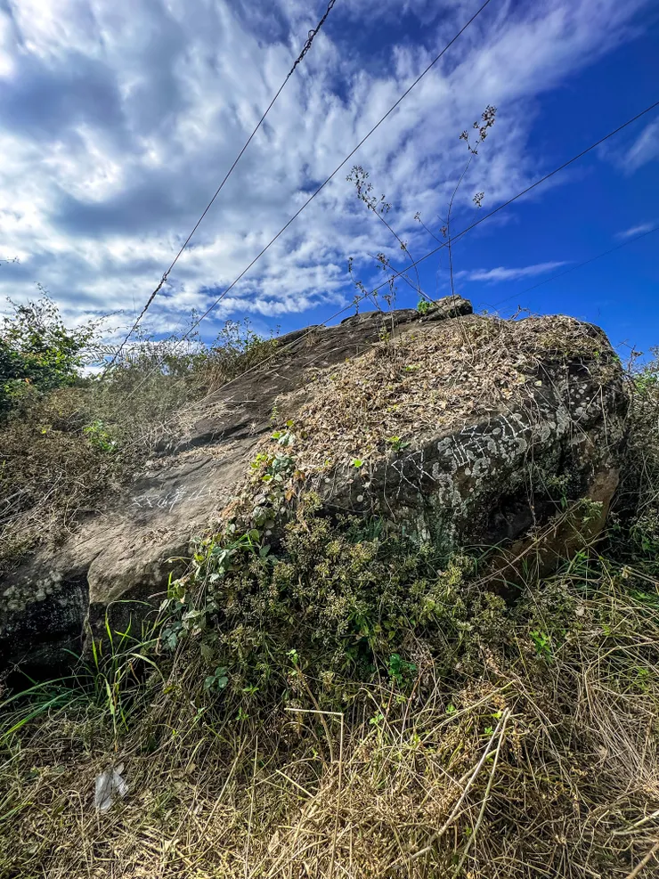 蛤！！走這麼久！！！石頭上寫個雙峰山就了事！！上面還有電塔線，爬上去超怕觸電而亡的！