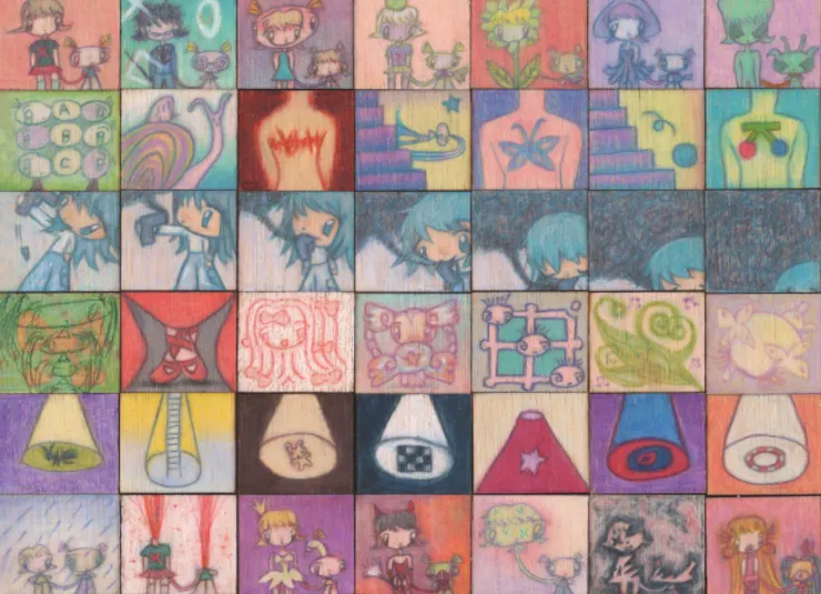 海報局部。(海報收錄了所有木片。)