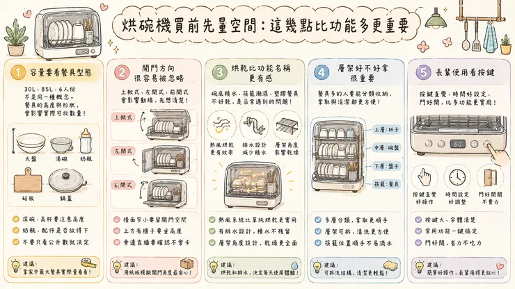 烘碗機買前先量空間：這幾點比功能多更重要