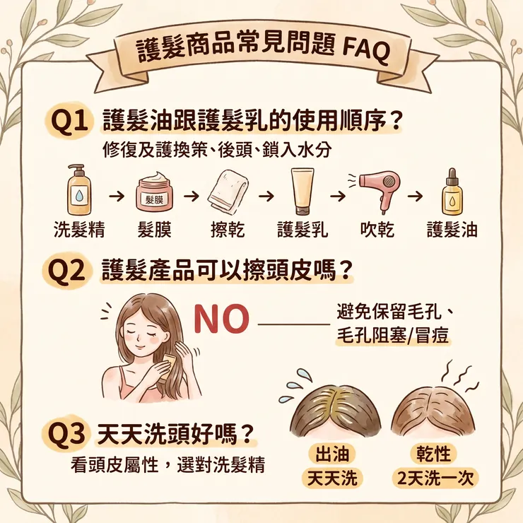 護髮商品常見問題FAQ