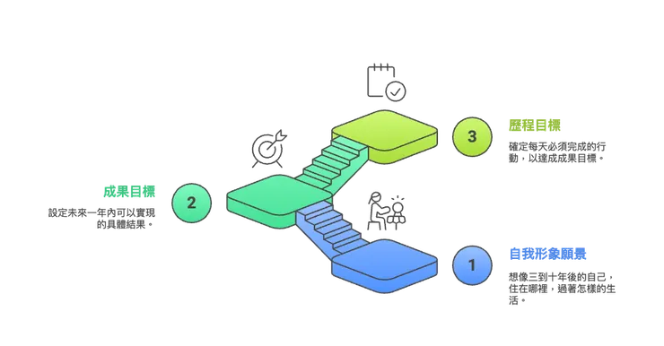 實現快樂的旅程（自製圖表）