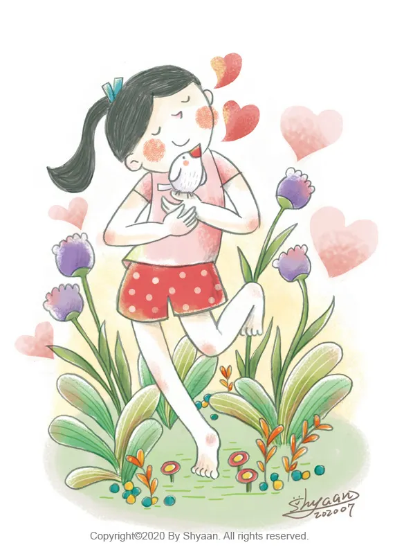 有鳥日子(鉛筆+電繪)