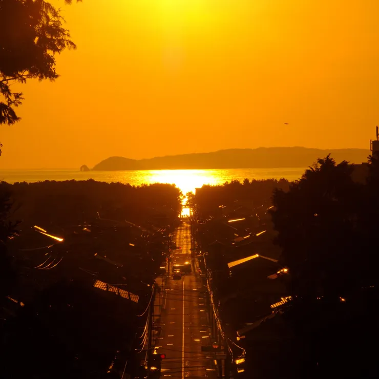 官網的夕陽照片。