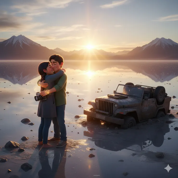 天空之鏡下的約定：艾瑪與馬里奧的永恆反射