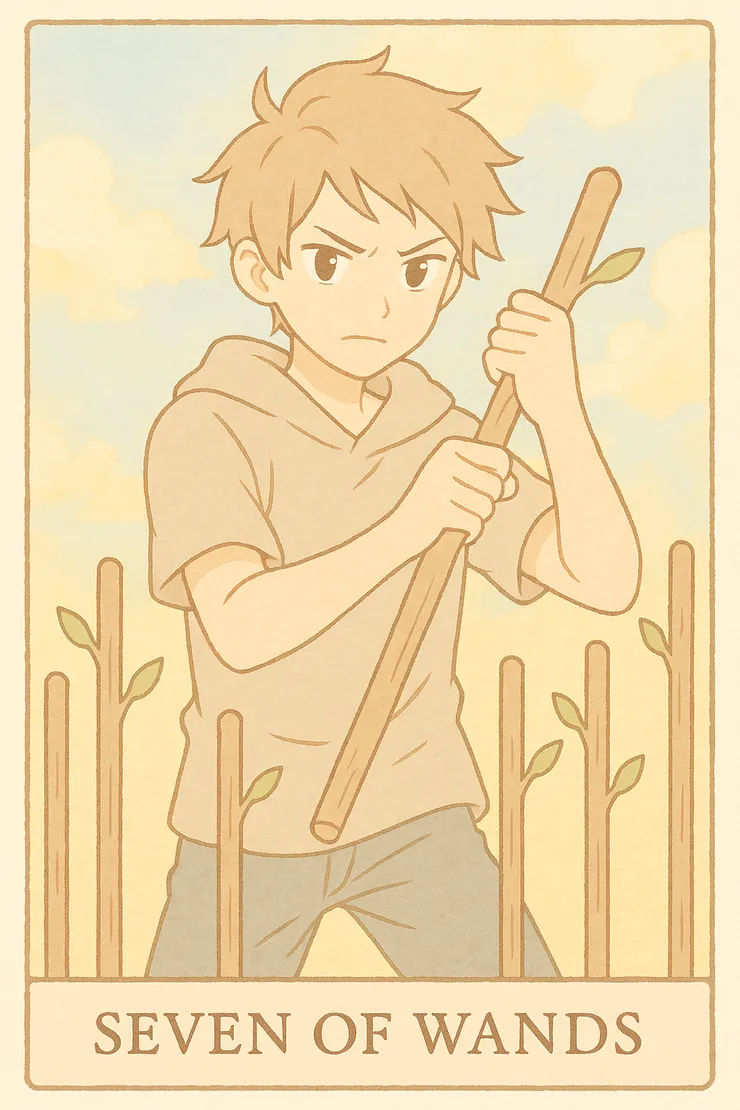 權杖7（Seven of Wands）