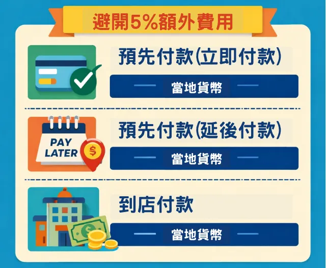 避開5%額外手續費