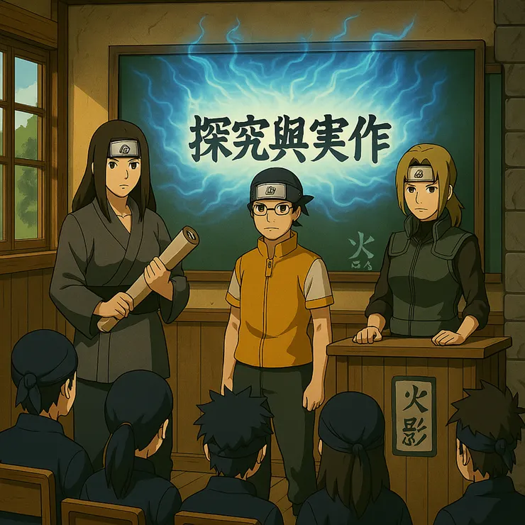 小昕老師的探究與實作課，可不是那麼好混的！ (小昕咒語Copilot繪圖)