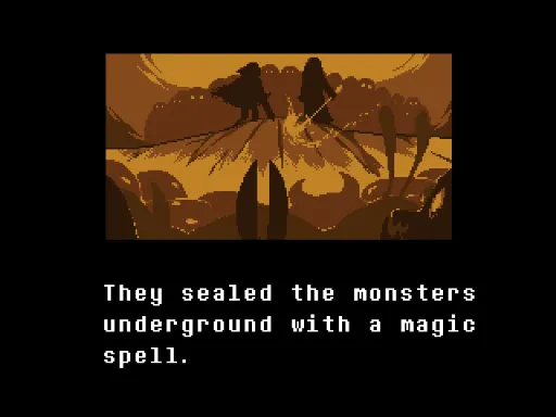 戰敗後怪物們被封印了