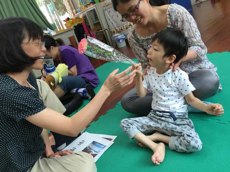 子祐在幼兒園也遇過有愛的特教老師。