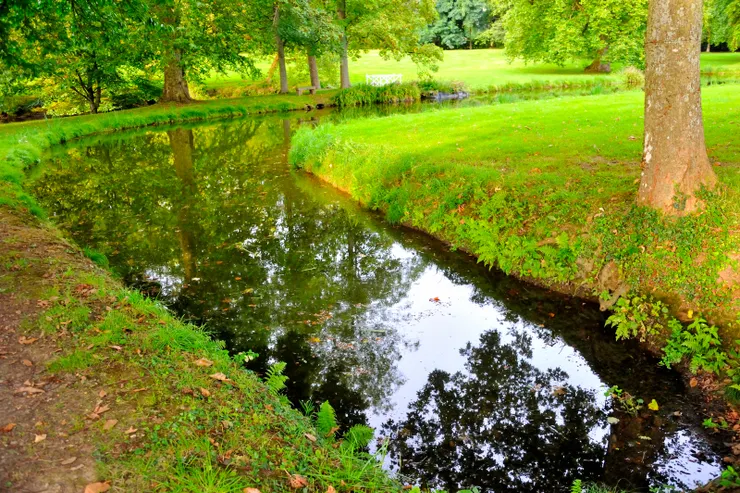 【環顧三十英畝森林草原河流湖泊！連接3座「湖泊」的「河流」。】