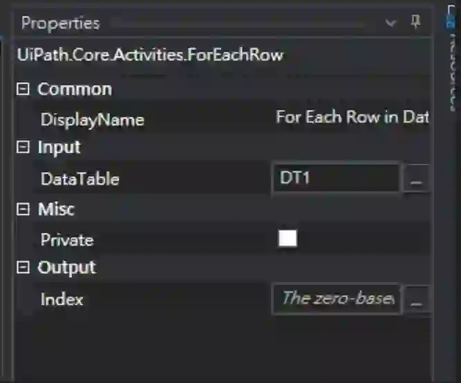 RPA 功能｜UiPath 具迴圈概念的 For Each Row in Datatable！