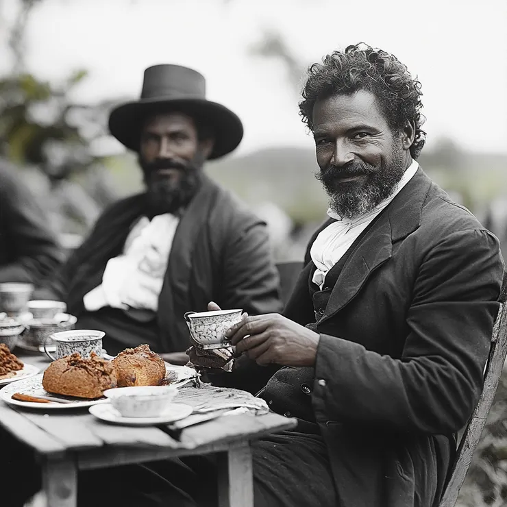 在一個房間裏頭只有兩種人，一種是端著咖啡的，另一種是....