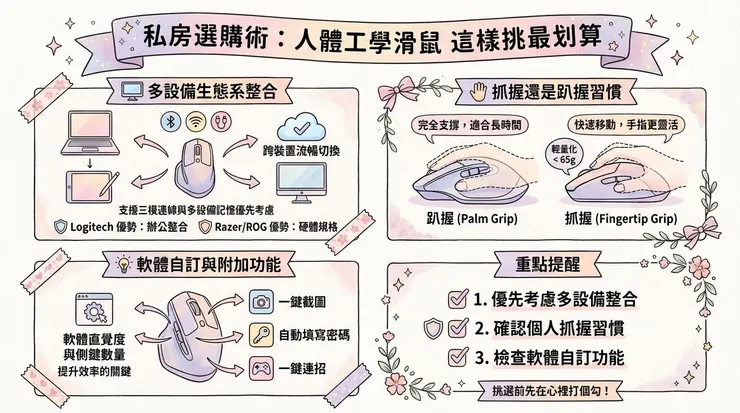 私房選購術：人體工學滑鼠 這樣挑最划算