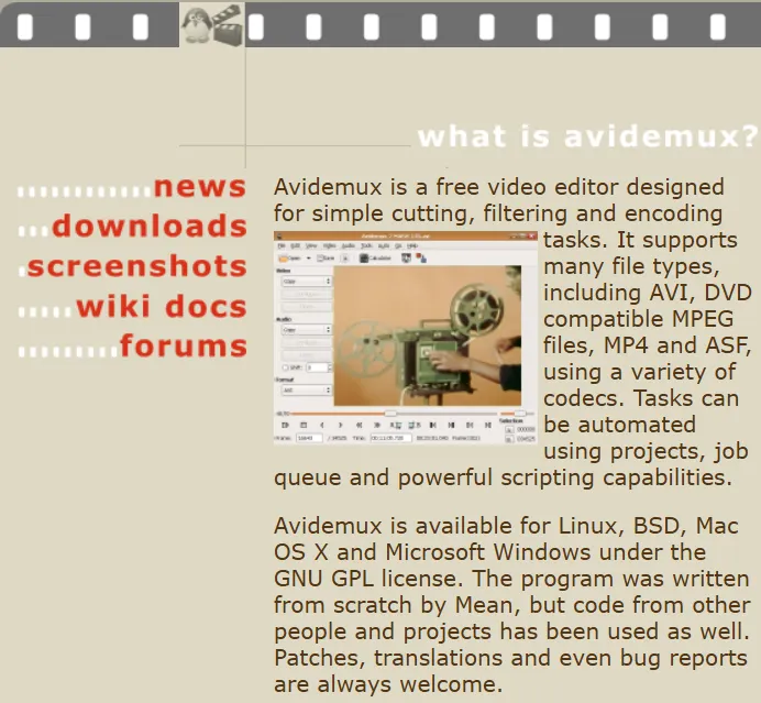 開源工具，濾鏡鏈可自訂；去雜訊、銳化、去隔行一次完成