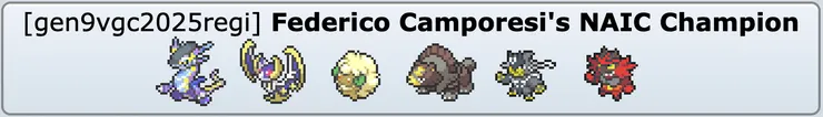Federico Camporesi's NAIC 冠軍隊伍