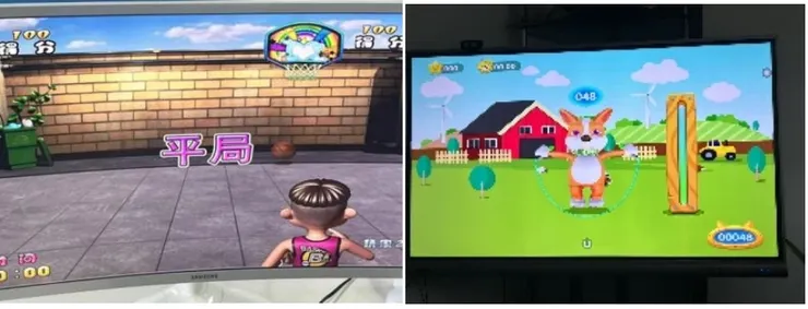 （體感運動機聯賽-現場比賽界面）