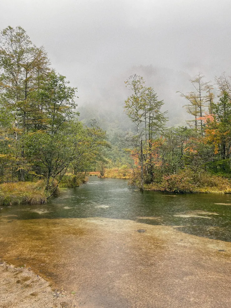 雨天的上高地還是很美呢