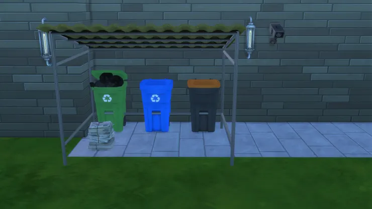 我不知道超市有什麼垃圾，只想到很多紙箱紙皮，但這些有婆婆會來檢，所以只放了幾個大垃圾箱。