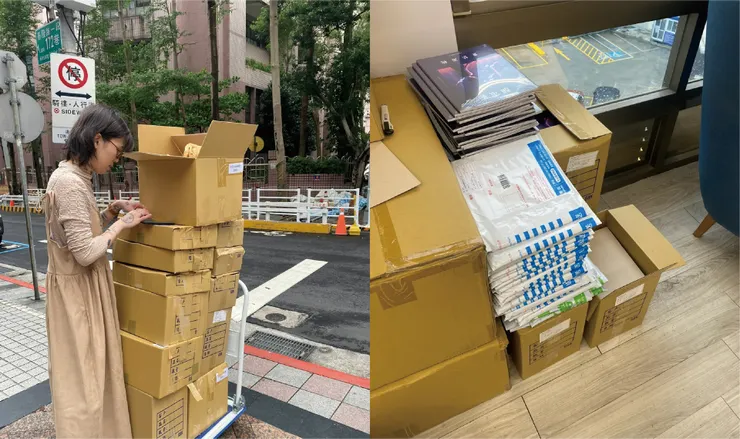 日常出貨不停。／生活照提供 林雅萱