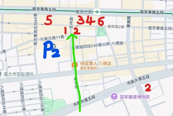 速食店位置圖及鐵博館北一門路線圖