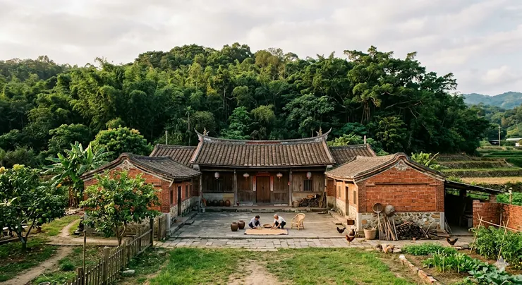 三合院示意圖 AI產出
