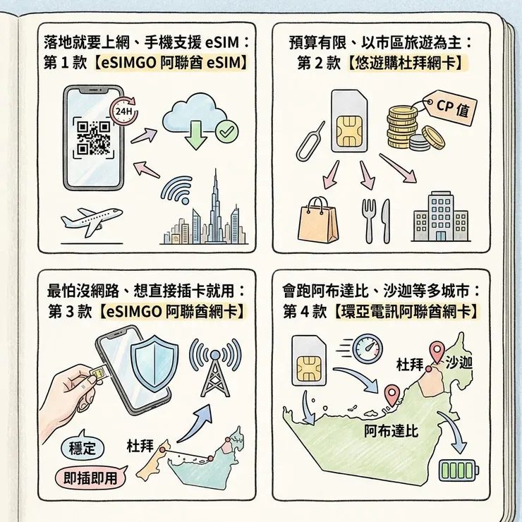 【杜拜網卡推薦】2026 杜拜市區夠用嗎？🏙️ Dcard、Threads 常比 5 款 eSIM 與 SIM 卡誰更