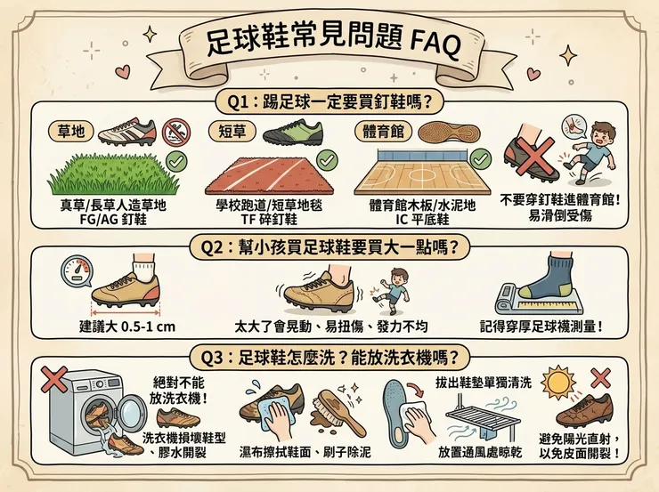 足球鞋常見問題FAQ