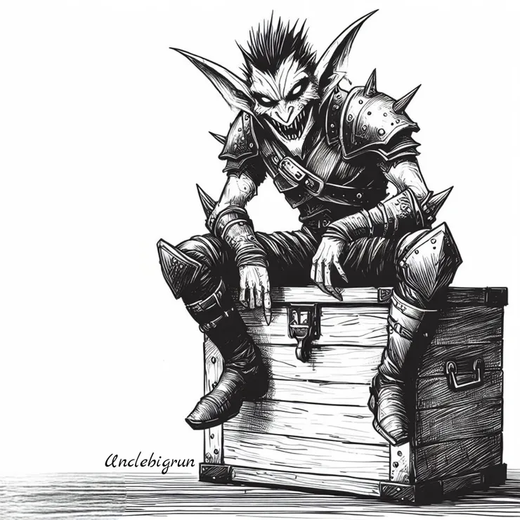 與莫蘭迪相遇時偽裝成邪惡又貪婪的哥布林小偷