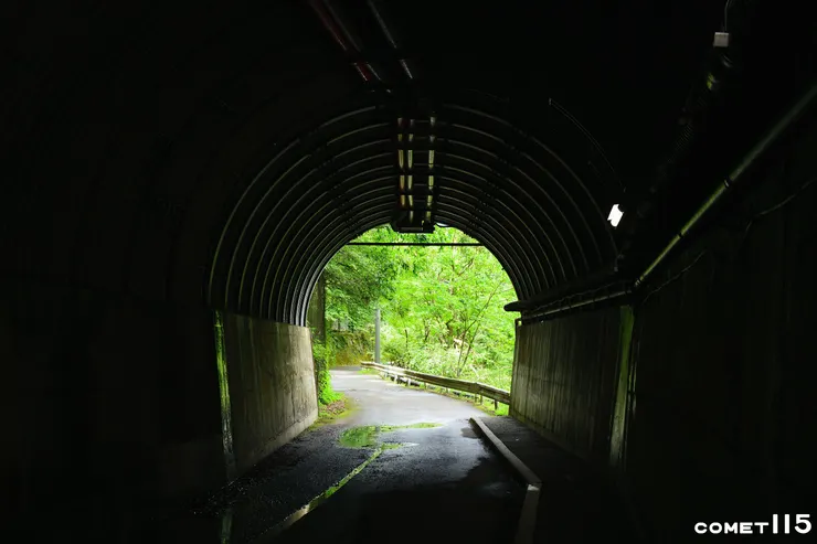 林道中途的天子隧道曾是林鐵與行人共用的隧道