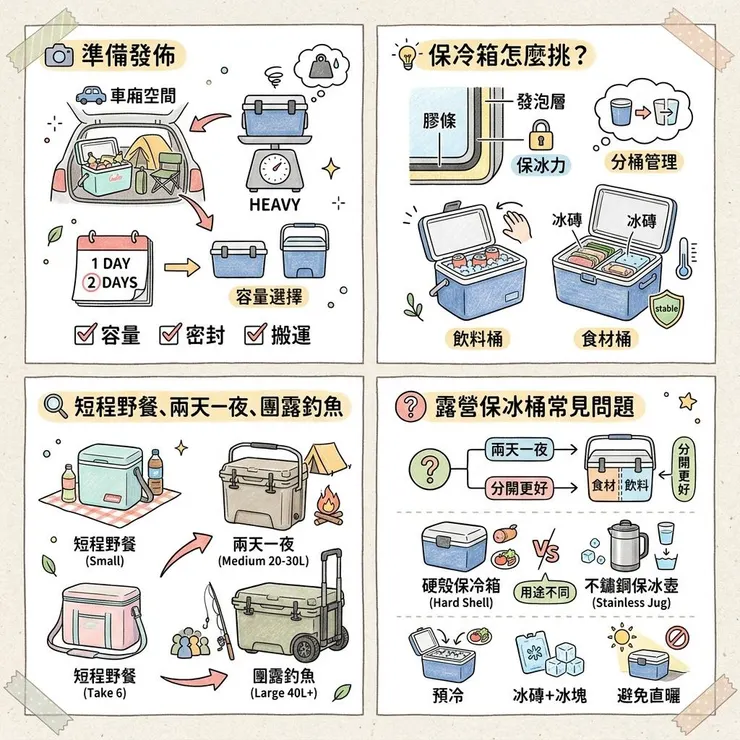【露營保冰桶推薦】2026 容量怎麼選？🧊 Dcard、PTT 熱議 5 款保冷箱與冰桶實用比較