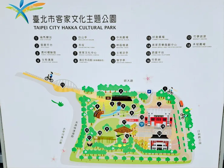 客家文化公園園區地圖