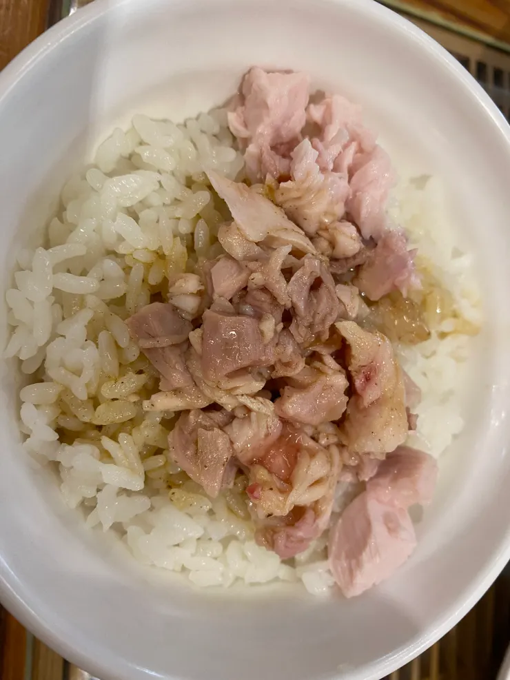 兒子最愛的雞肉飯，油蔥真的很香