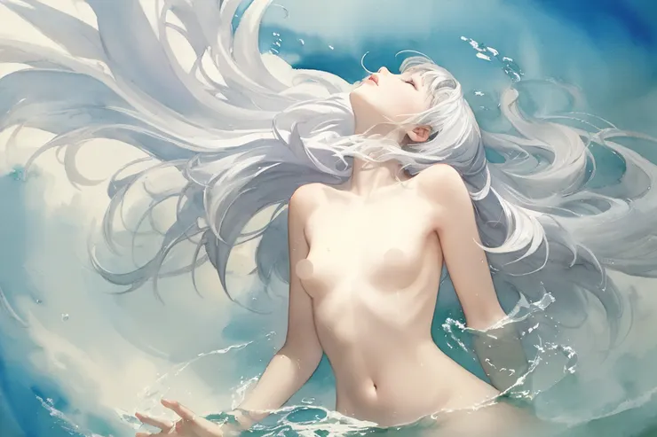 我喜歡這張圖的身體與頭髮姿態