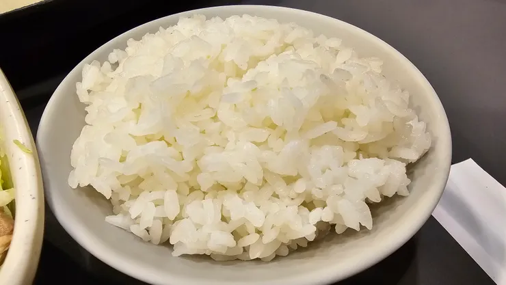 白飯粒粒分明!光是白飯就可以看出店家的用心!