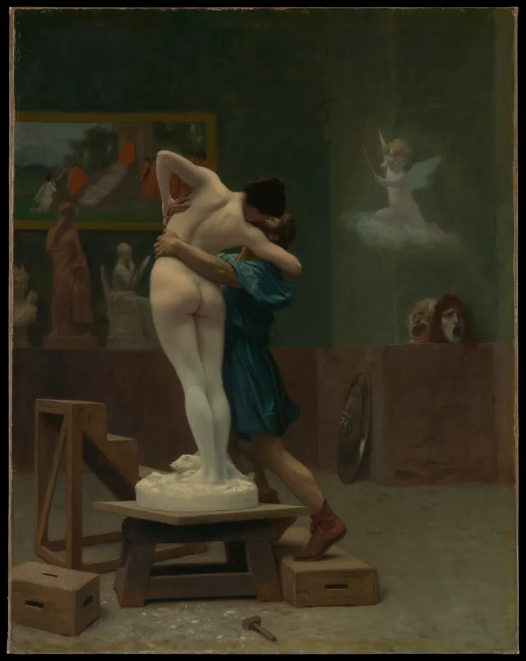 1890年代，熱羅姆Jean-Léon Gérôme 創作的「Pygmalion and Galatea」