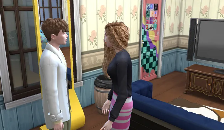 後來桑雅請他進來坐... 來借他電話打給叔叔問路...