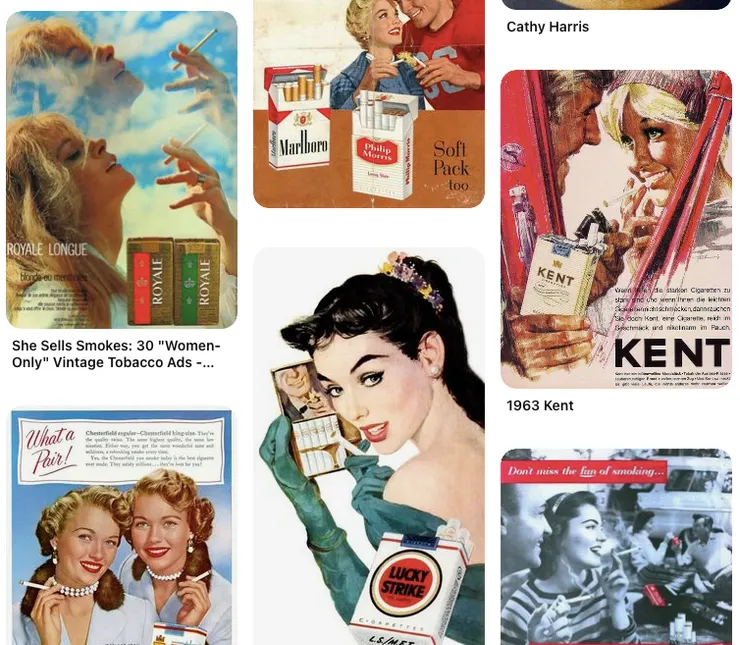 過去鼓吹抽菸的各種廣告