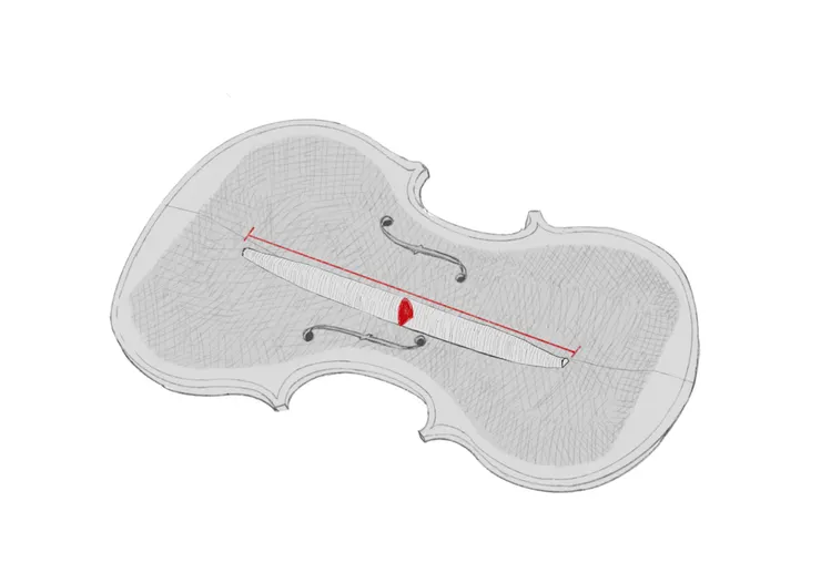 這張圖展示了低音樑的高度與長度，這兩個因素對音色有著巨大的影響，值得特別關注！（圖：感謝強者朋友哆啦提供！）