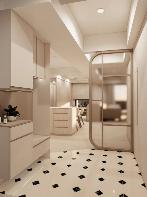 <璟都心>現代簡約風、奶茶宅案例，高雄藝瓦室內設計作品