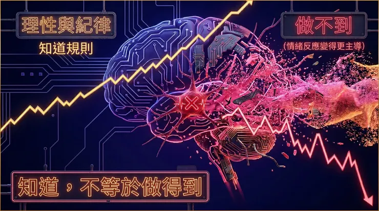 知道規則不等於做得到。當情緒過載時，大腦的理性煞車往往會暫時失靈，情緒反應也更容易出現。